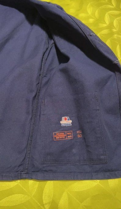 Veste vêtement bleu de travail de la marque française Pigeon Voyageur