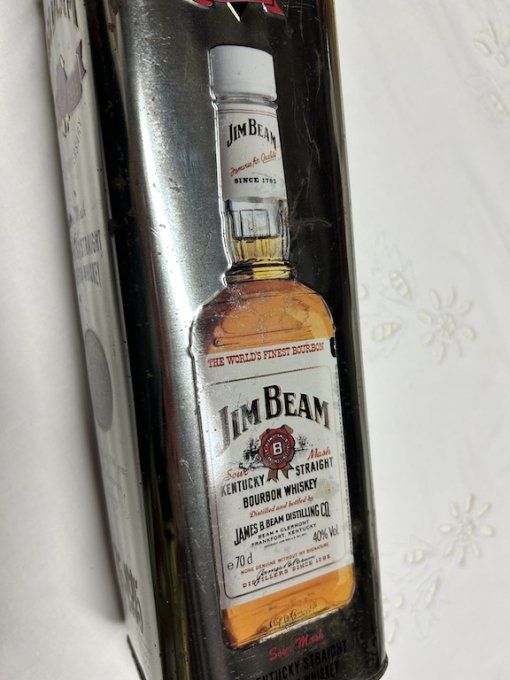 Boite en fer publicitaire Whisky Jim Beam - 1795-1995 - 200è anniversaire